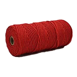 (123L) Белый крем непрозрачный блеск Нити хлопчатобумажные, макраме шнур, декоративные нитки, для поделок ремесел, упаковка подарков и изготовление ювелирных изделий, огнеупорный кирпич, 4 мм, около 218.72 ярдов (200 м) / рулон