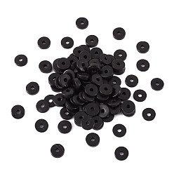 Черный Кокосовые шарики, окрашенные, пончик, чёрные, 12x4 мм, отверстия: 3 мм, около 100 шт / мешок