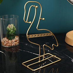 Золотой Стеллаж для хранения сережек из железа в виде птицы, держатель для ожерелий, подставки для хранения ювелирных изделий, золотые, 13x6x17 см
