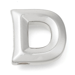 Letter D Стойки обшивки латунные подвески, долговечный, без кадмия и без свинца, подвески с буквой az~z, Буква D, 17.5x17.5x5.5 мм, отверстие : 3.5x2 мм