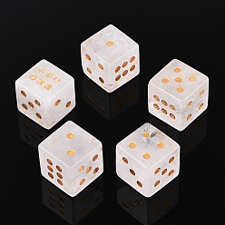 Хрусталь Кубики из натурального кварцевого кристалла с резными кубиками, для настольных игр, 15~16.5x15~16.5x15~16.5 мм