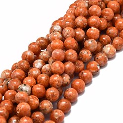 Calcit Natürliche orange Calcit Perlen Stränge, Runde, orange, 10 mm, Bohrung: 1 mm, ca. 39 Stk. / Strang, 15.55'' (39.5 cm)