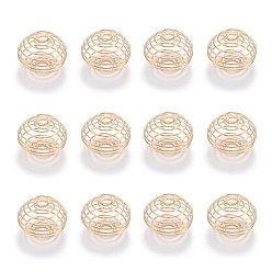 Light Gold Подвески железной проволоки, спиральные подвески из бисера, круглые, золотой свет, 24x19.5 мм, отверстие : 4.5 мм