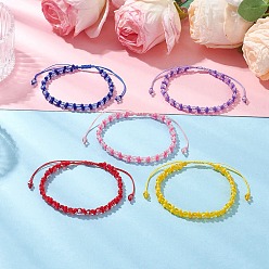 (52) Непрозрачная лаванда Стеклянные браслеты из бисера с краской для запекания, разноцветные, внутренний диаметр: 2-3/4~5-1/4 дюйм (7~13.2 см)