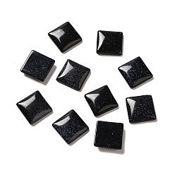 Blue Goldstone Synthetic Blue Goldstone Cabochons, Square, 15x15x3.5mm