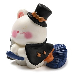 Другие Хэллоуин украшения, Статуэтки привидений из смолы для украшения домашнего рабочего стола, метла, 32x27x25 мм