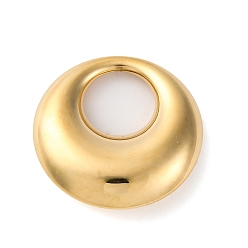 Круглые 316 хирургические подвески из нержавеющей стали, ионное покрытие (ip), реальный 18 k позолоченный, круглые, 25x7 мм, отверстие : 10.5 мм