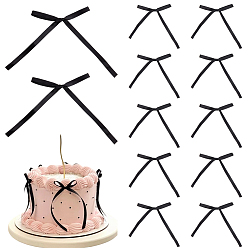 Черный 80 шт. бант полиэстер украшения аксессуары, чёрные, 120x67~72x4 мм