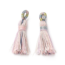 Лавандовый румянец Полиэстер кисточкой подвески, лавандовый румянец, 36~36.5x6~7 мм, отверстие : 3x5 мм