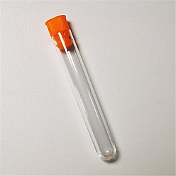 Темно-Оранжевый Прозрачные запечатанные бутылки, шитье бисером вышивка крестиком трубочка для хранения игл, темно-оранжевый, 8.5x1 см