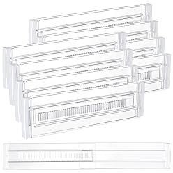 Clear Plastic Multi-Function Drawer Divider, Classification Partition, Clear, 304~518x80x15mm, about 8pcs/set