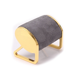 Серый Подставки для часов с бархатным и металлическим браслетом, овальные, золотые, серые, 8.5x6x7 см