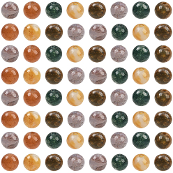 (RRHB277) Кристалл на подкладке из медово-бежевого цвета 200шт. натуральные индийские бусины из агата, круглые, 4 мм, отверстие : 1 мм