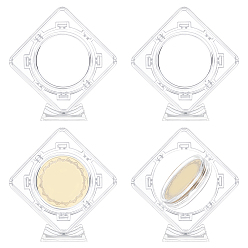 Прозрачный 4ПК прозрачные акриловые витрины для памятных монет, ящик для хранения монет, прозрачные, 80x16x85 мм