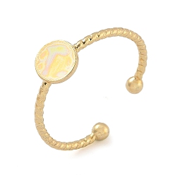 Золотой Латунные компоненты манжеты кольца, латунная фурнитура платформы для кольца, плоско-круглые, золотые, лоток : 6 мм, внутренний диаметр: 17 мм