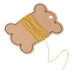 Золотой 4м паяные латунные цепочки в форме сердца, без кадмия, без никеля и без свинца, золотые, 1.8x2.4x0.4 мм