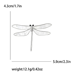 Платина Сплавочные брошки, эмалевые булавки, стрекоза, платина, 43x59 мм