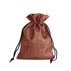 Сиена Прямоугольные мешки для хранения из полиэстера, мешочки для упаковки на шнурке, цвет охры, 12x9 см