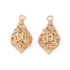 Настоящее золото 18K Полые латунные подвески со стразами, без кадмия, без никеля и без свинца, слеза, реальный 18 k позолоченный, пригодный для стразов 1 мм, 23x13x12.5 мм, отверстие : 1.6 мм