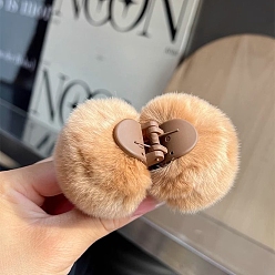 Персиковый Слойка Пластиковые и бархатные заколки-коготки, розовые, 95 мм