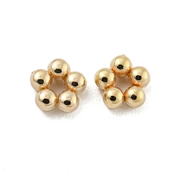 Golden CCB Plastic Spacer Beads, Flower, Golden, 5x2.3mm, Hole: 1.2mm