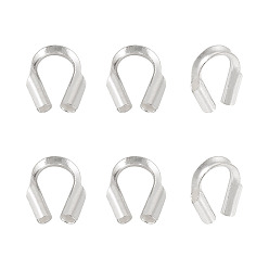 Серебро 6шт 925 серебряная проволочная оправа, серебряные, 4.5x4x1 мм, отверстие : 0.6 мм