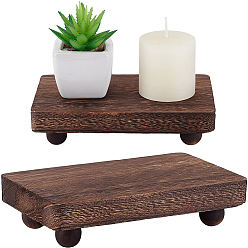 Кокосово-Коричневый Деревянная подставка для свечей, прямоугольные, кокосового коричневый, 16x10x4 см