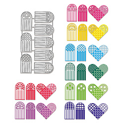 Сердце Углеродистая сталь разрезает трафареты, для diy scrapbooking, Фотоальбом, декоративная бумага для тиснения, цвет нержавеющей стали, сердце, 177x95x0.8 мм