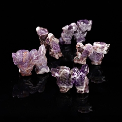 Аметист Фигурки драконов, вырезанные из натурального аметиста, для украшения рабочего стола домашнего офиса, 38 мм
