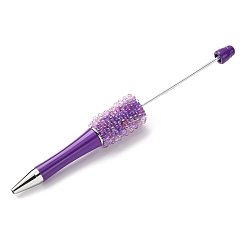 Темная Орхидея Акриловые ручки-бусины, с пластиком и сплавом, темные орхидеи, 148x16.5~17 мм