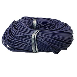 Фиолетовый Кожаный шнур бисером, натуральной кожи, DIY ожерелье делая материал, фиолетовые, 3 мм, около 109.36 ярдов (100 м) / пачка