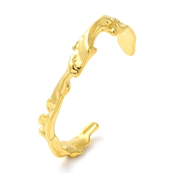 Золотой 304 женские браслеты-манжеты из нержавеющей стали, твист волна, золотые, внутренний диаметр: 2-1/4 дюйм (5.6 см)