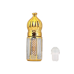 Золотистый Стеклянные бутылки с роликовыми шариками, многоразовая бутылка эфирного масла, для личной гигиены, золотые, 2.6x2.6x7.3 см, емкость: 12 мл (0.41 жидких унций)