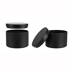 Electrophoresis Black Железные банки для свечей, с крышками, пустые жестяные контейнеры для хранения, электрофорез черный, 8x6 см