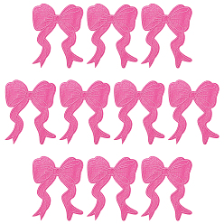 Ярко-Розовый Полиэстер гладить/пришивать заплатки, термоклей, аппликации из ткани, бантом, ярко-розовый, 152x116x1 мм