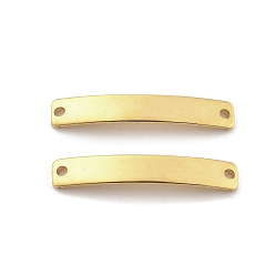 Настоящее золото 18K 201 звенья / соединители из нержавеющей стали, закругленный прямоугольник, штамповка пустой метки, реальный 18 k позолоченный, 28x4.5x1 мм, отверстие : 1.4 мм