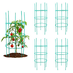 Green Plastic Plant Support Cage, Garden Trellis, For Climbing Plants, Green, 320x600mm
