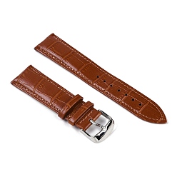 Седло Коричневый Кожа смотреть группы, с 201 пряжками из нержавеющей стали, регулируемые ремешки для часов, седло коричневый, 8.9~12.4x2.2~2.3x0.5 см, 2 шт / комплект