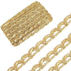 Золотистый 25 лента из полиэстера в ярдах, аксессуары для одежды, золотые, 3/4 дюйм (20 мм)