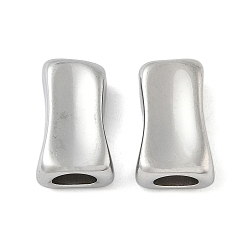 Нержавеющая Сталь Цвет 304 из нержавеющей стали бусы, прямоугольная призма, цвет нержавеющей стали, 16x10x7 мм, отверстие : 4.5x5.5 мм