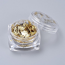 Light Khaki Foil Flakes, DIY Gilding Flakes, for Epoxy Jewelry Accessories Filler, Light Khaki, Box: 2.9x1.6cm