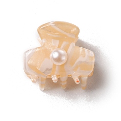 Персиковый Слойка Заколки для волос из пвх, розовые, 30x25 мм