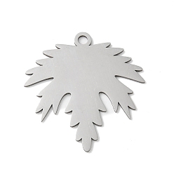 Нержавеющая Сталь Цвет 201 подвески из нержавеющей стали, лазерная резка, очарование листа, анти-тускнение, цвет нержавеющей стали, 35x33x2 мм, отверстие : 2.5 мм