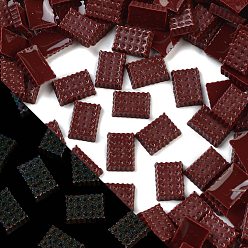 Rectangle Кабошоны из светящейся смолы, имитация шоколада, светится в темноте, кокосового коричневый, прямоугольные, 10.5x7.5x2.5 мм