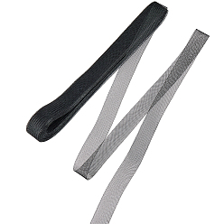 Черный Полиэстеровые эластичные декоративные сетчатые ленты, для украшения шляпы, чёрные, 1 дюйм (25 мм), около 22.97 ярдов (21 м) / рулон