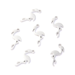 Нержавеющая Сталь Цвет Не тускнеющие 304 подвески из нержавеющей стали, лазерная резка, фламинго, цвет нержавеющей стали, 15x7.5x1.1 мм, отверстие : 1.2 мм