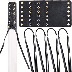 Черный Чехлы на руль шоссейного велосипеда из искусственной кожи, мягкие резиновые противоскользящие аксессуары для велосипедов, ручка фиксатор ручки, со шнуром, чёрные, 110x115x2.5 мм, отверстие : 5.5 мм