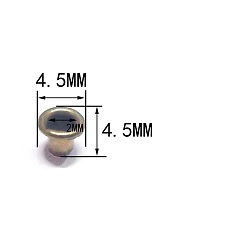 Античная Бронза Латунные втулки, для изготовления пакетов, плоско-круглые, античная бронза, 4.5x4.5 мм, отверстие : 2 мм