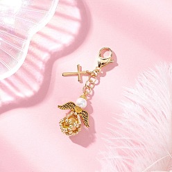 Перу Подвеска в виде ангела из стеклянного жемчуга и стеклянных бусин, для украшения рюкзака, Перу, 53 мм