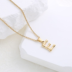 Letter E Ожерелья с подвесками в виде алфавита из нержавеющей стали для женщин, золотые, Письмо E